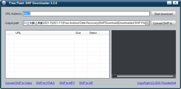 ThunderSoft Free Flash SWF Downloader(SWF文件下载器)