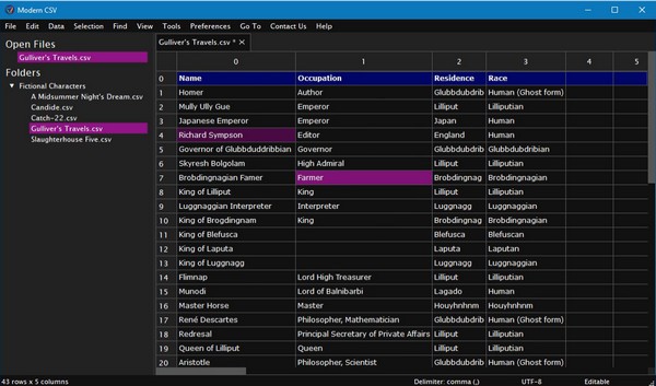 Modern CSV(CSV文件编辑器)