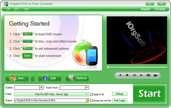 iOrgsoft DVD to Palm Converter(视频转换工具)