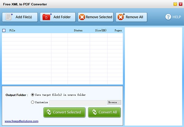 Free XML to PDF Converter(文件格式转换工具)