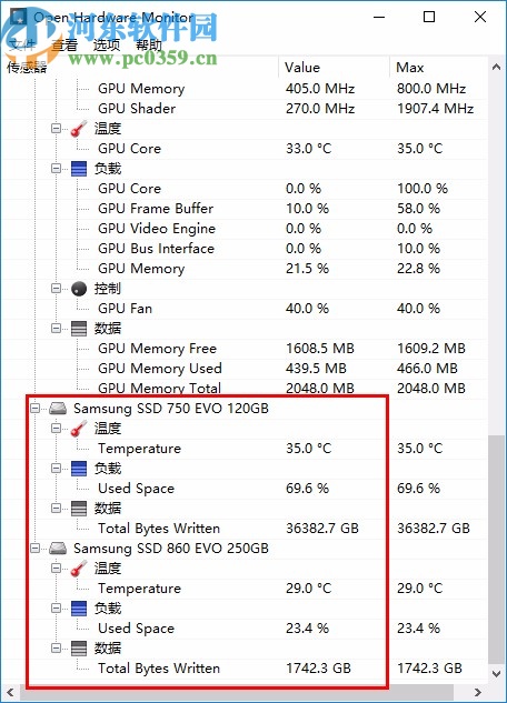 Open Hardware Monitor中文版(电脑硬件检测工具)